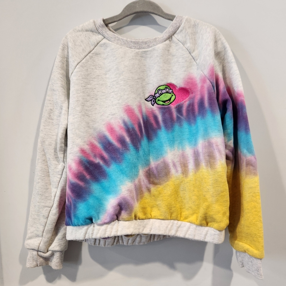 Andy & Evan x Teenage Mutant Ninja Turtles TMNT Girls Sweatshirt Tie Dye Sz 5